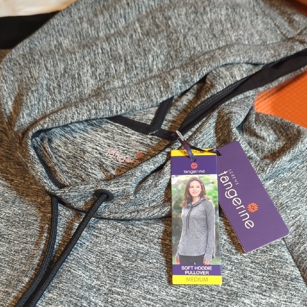 Tangerine Gray Soft Hoodie Pullover - Picture 3 of 8